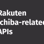 Rakuten Ichiba-related APIs