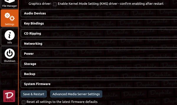 advanced media server settingsの箇所
